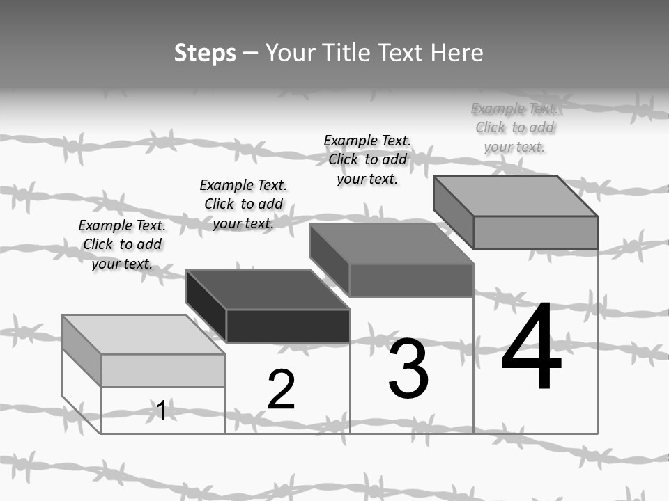 Wall P O W Barbed Wire PowerPoint Template