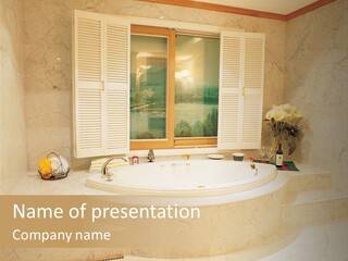 Bathing Inside Bathtub PowerPoint Template