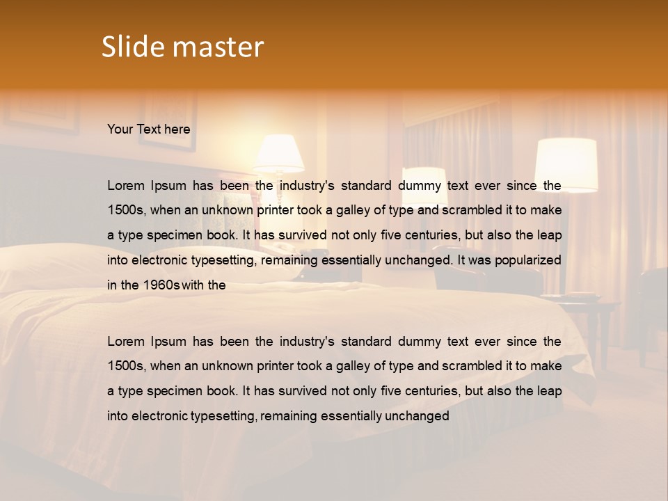 Comforter Hotel Room Hotel PowerPoint Template