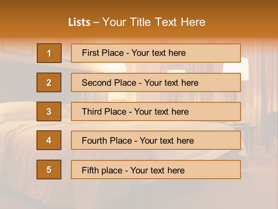 Comforter Hotel Room Hotel PowerPoint Template