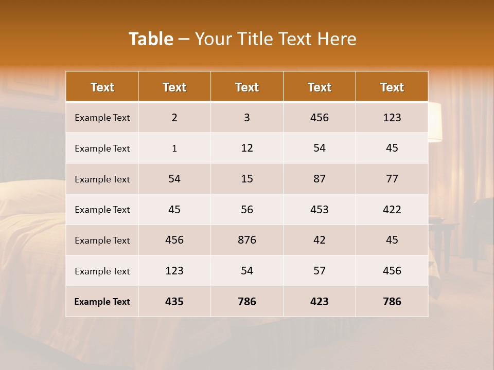 Comforter Hotel Room Hotel PowerPoint Template