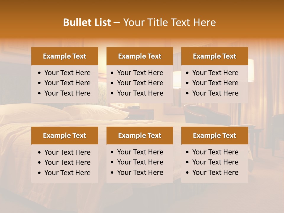 Comforter Hotel Room Hotel PowerPoint Template