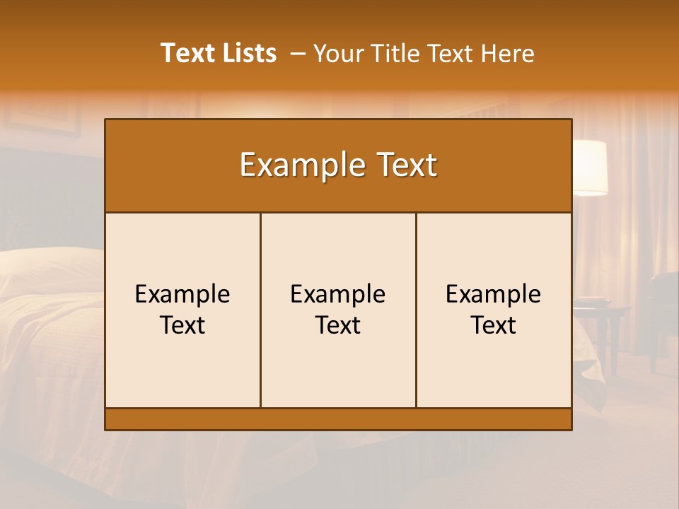 Comforter Hotel Room Hotel PowerPoint Template
