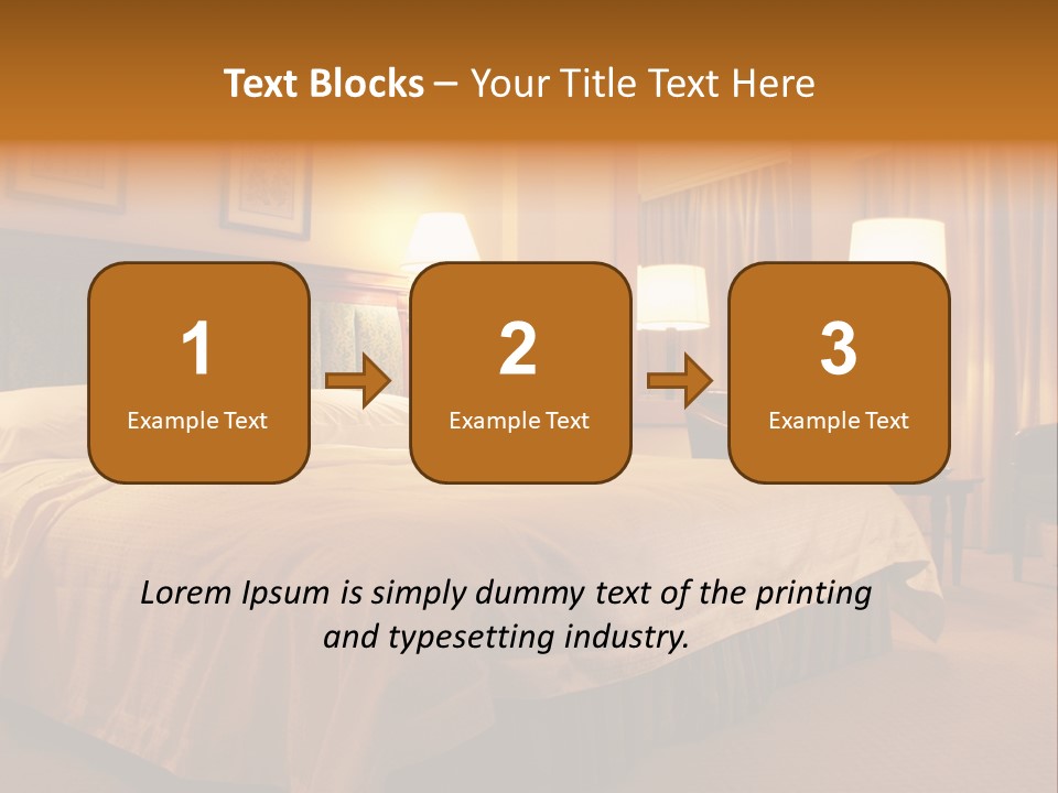 Comforter Hotel Room Hotel PowerPoint Template