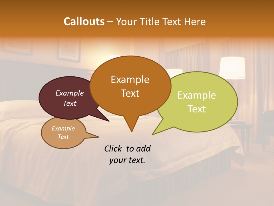 Comforter Hotel Room Hotel PowerPoint Template