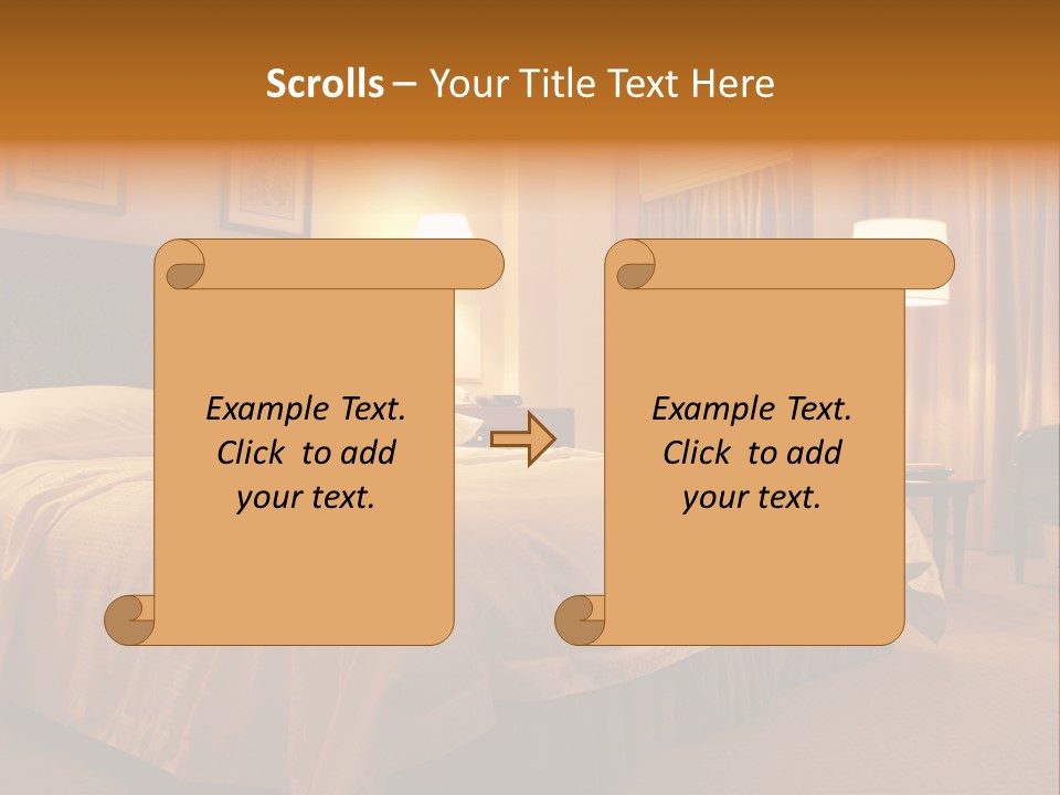 Comforter Hotel Room Hotel PowerPoint Template