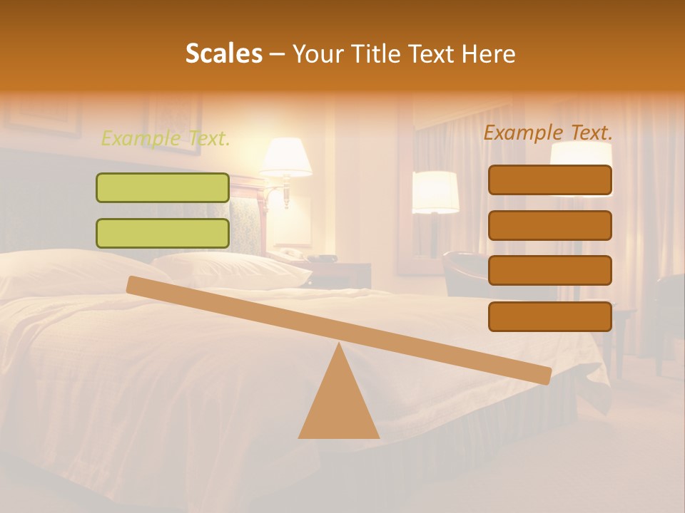 Comforter Hotel Room Hotel PowerPoint Template