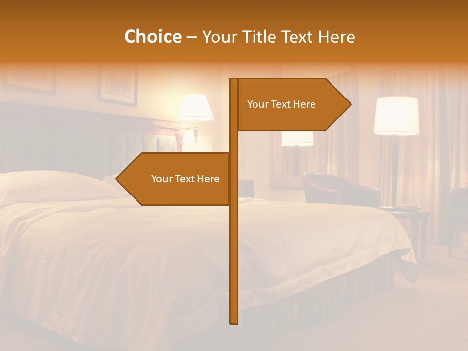 Comforter Hotel Room Hotel PowerPoint Template
