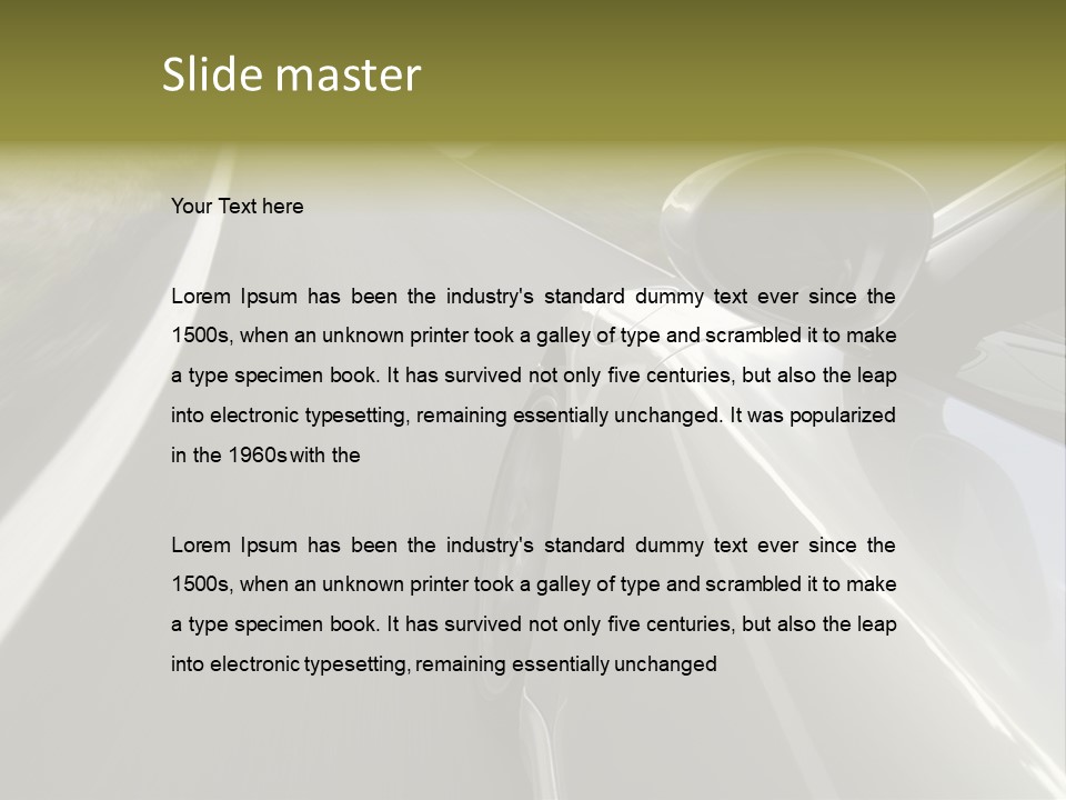 Supercar Prestige Turbo PowerPoint Template