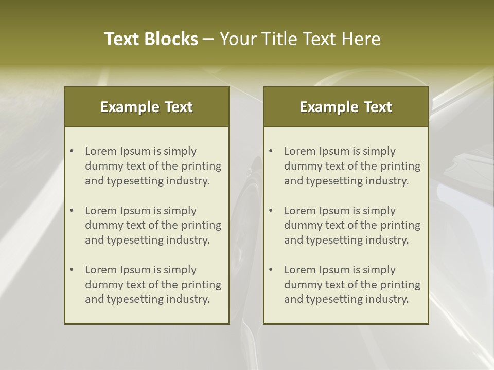 Supercar Prestige Turbo PowerPoint Template