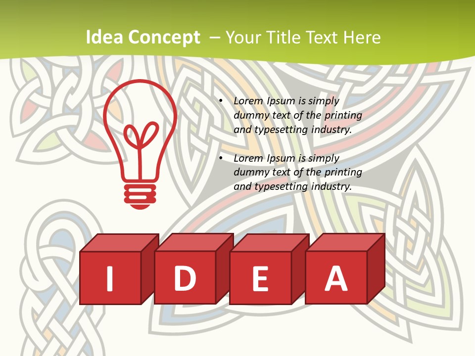 Gorgeous Leaf Element PowerPoint Template