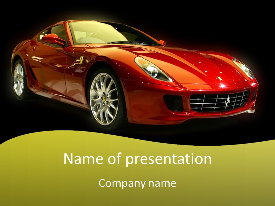 Luxury Acceleration Coupe PowerPoint Template
