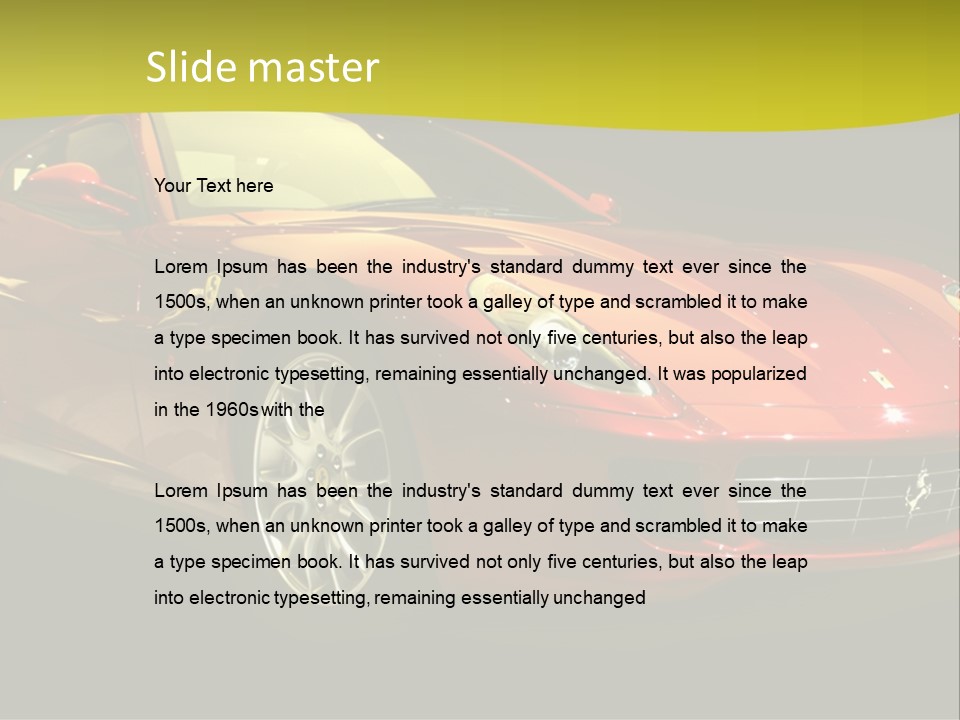 Luxury Acceleration Coupe PowerPoint Template