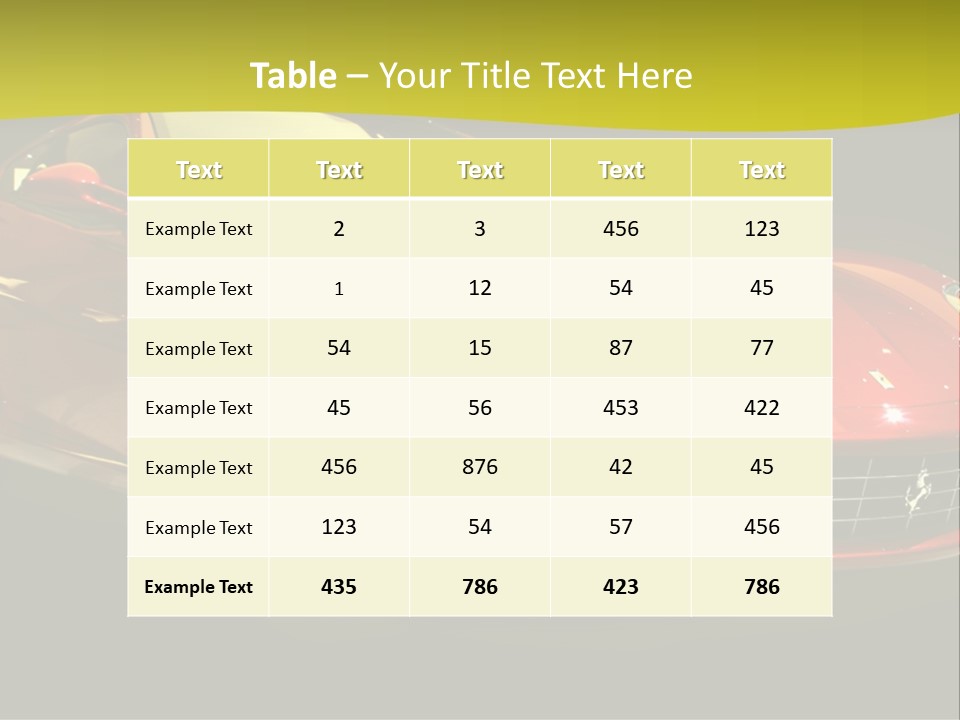 Luxury Acceleration Coupe PowerPoint Template