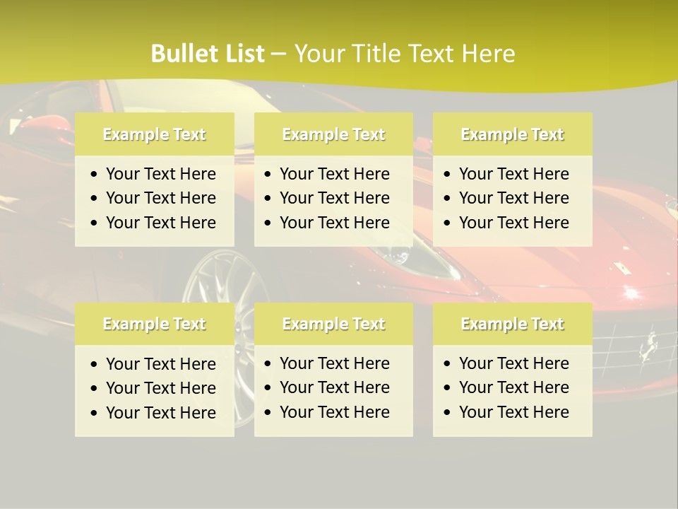 Luxury Acceleration Coupe PowerPoint Template