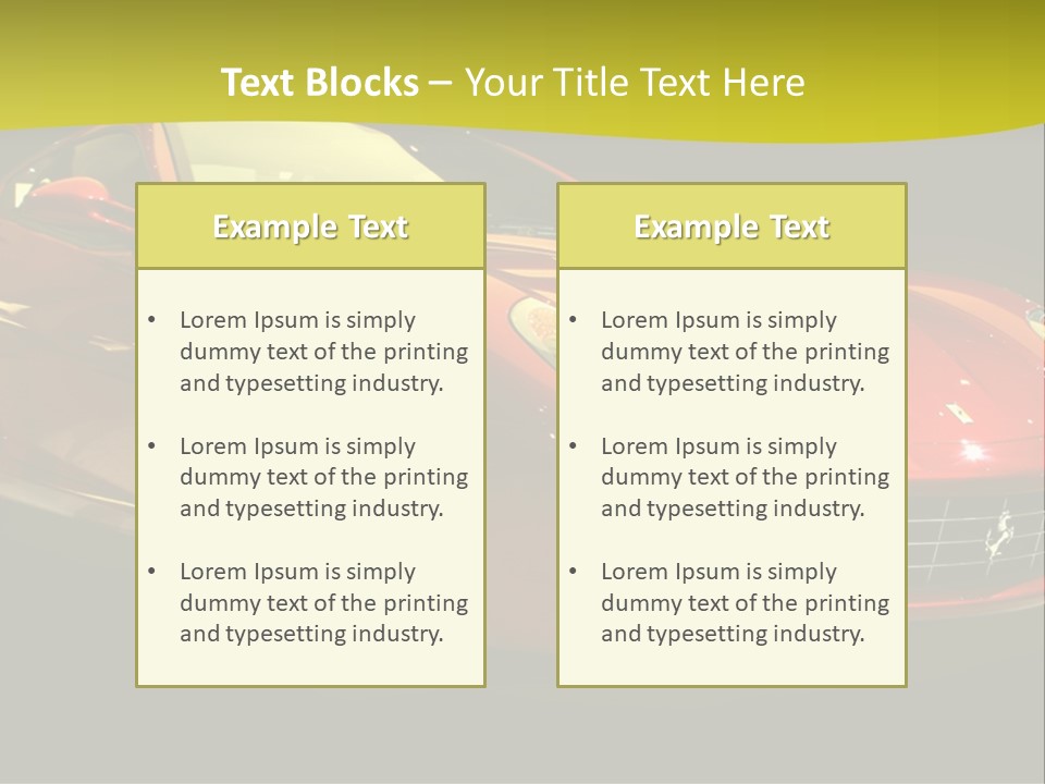 Luxury Acceleration Coupe PowerPoint Template