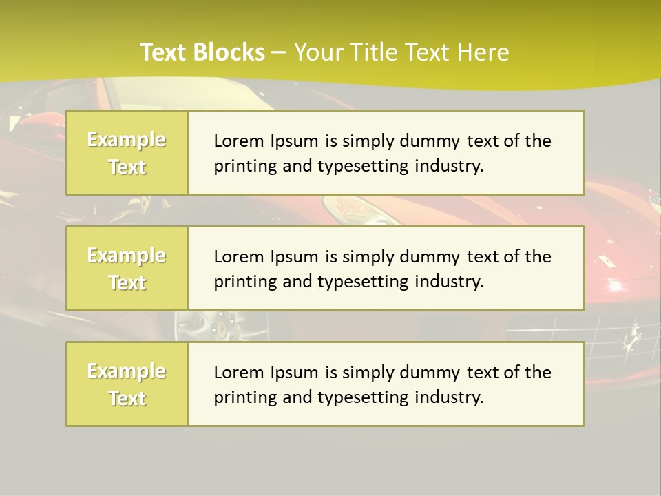 Luxury Acceleration Coupe PowerPoint Template