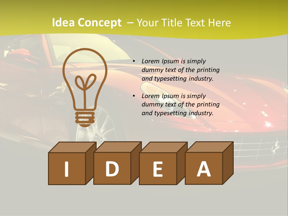 Luxury Acceleration Coupe PowerPoint Template