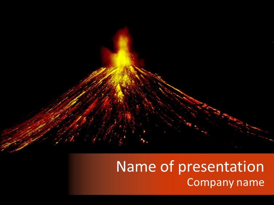 Lava Fire Volcano PowerPoint Template