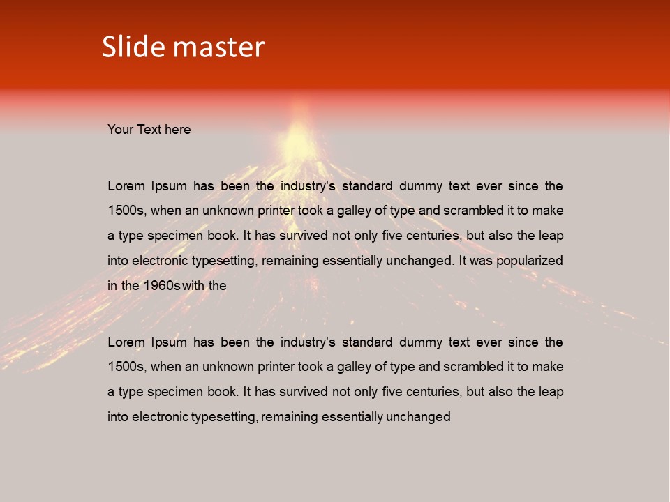 Lava Fire Volcano PowerPoint Template