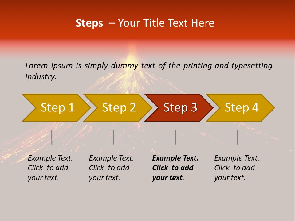 Lava Fire Volcano PowerPoint Template