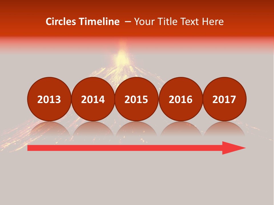 Lava Fire Volcano PowerPoint Template