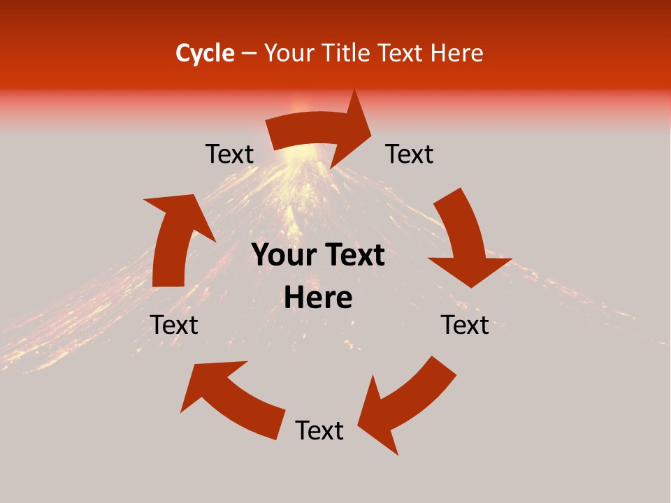 Lava Fire Volcano PowerPoint Template