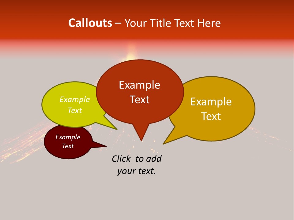 Lava Fire Volcano PowerPoint Template