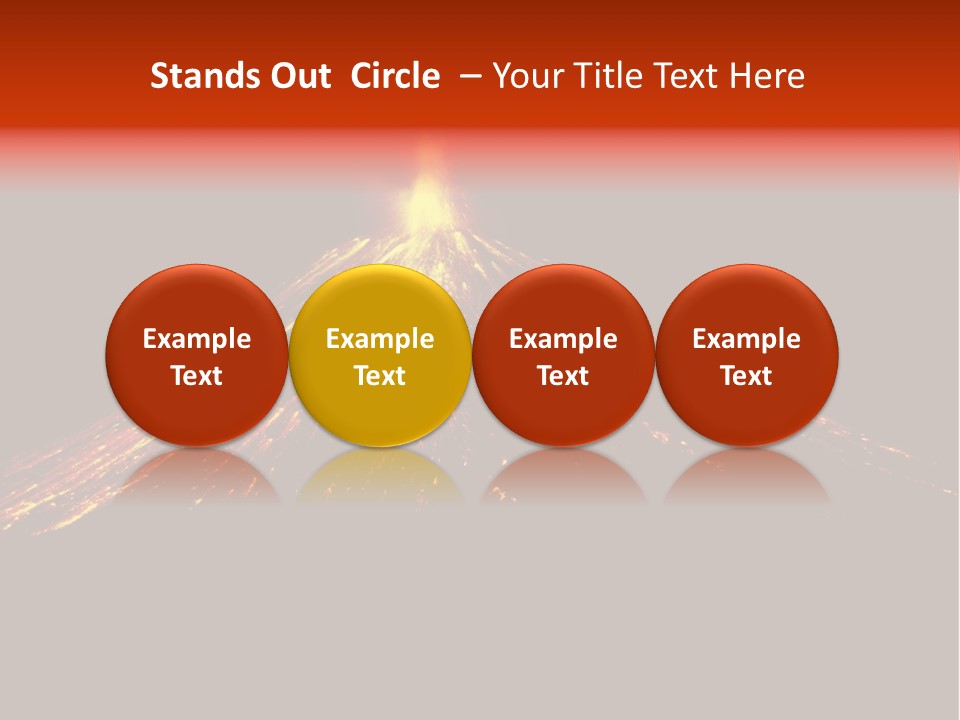 Lava Fire Volcano PowerPoint Template
