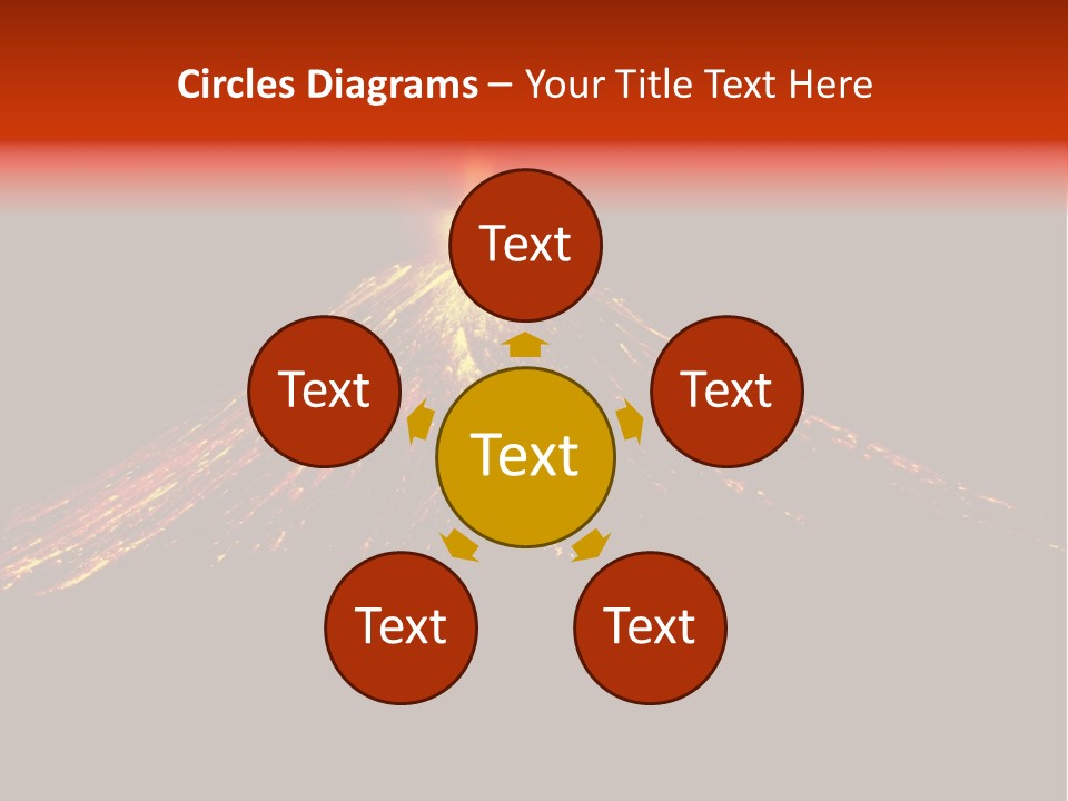 Lava Fire Volcano PowerPoint Template