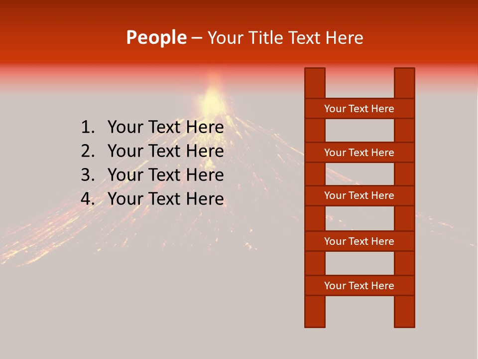 Lava Fire Volcano PowerPoint Template