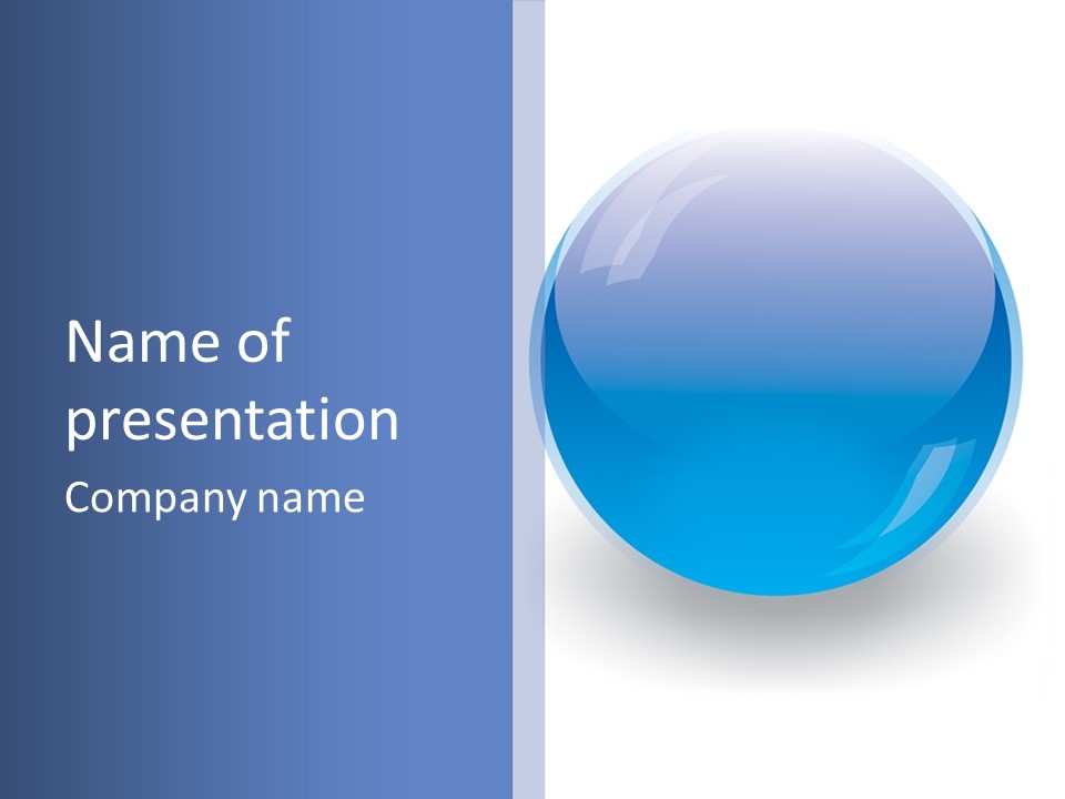 Eye Blue Menu PowerPoint Template