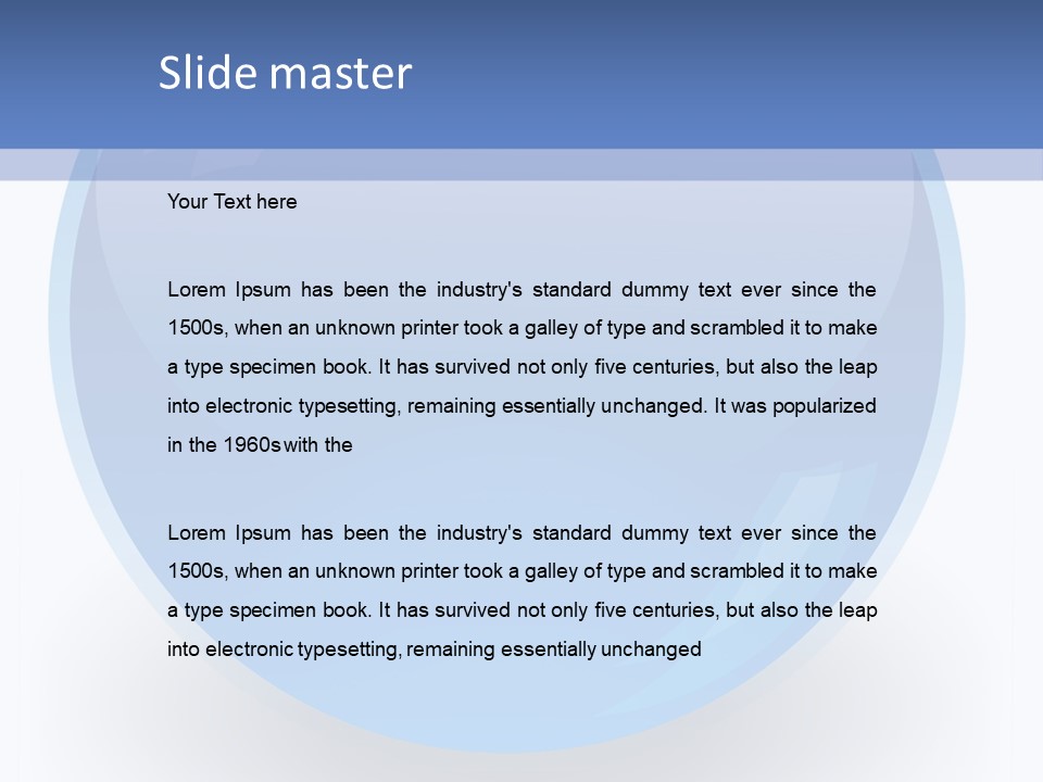 Eye Blue Menu PowerPoint Template