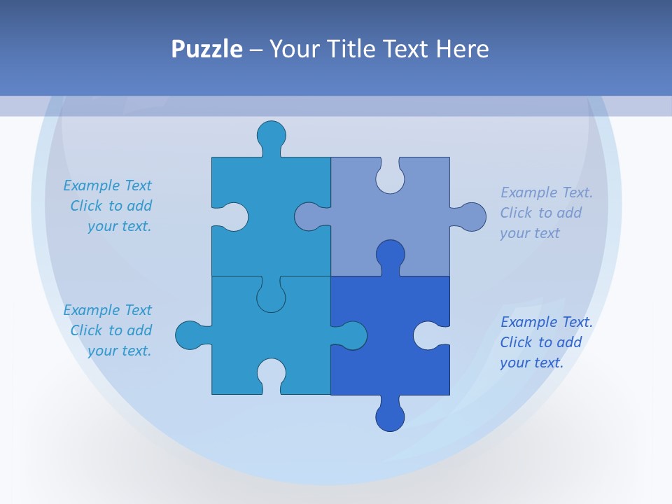 Eye Blue Menu PowerPoint Template