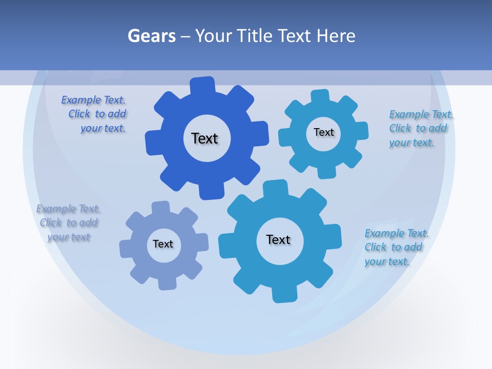 Eye Blue Menu PowerPoint Template