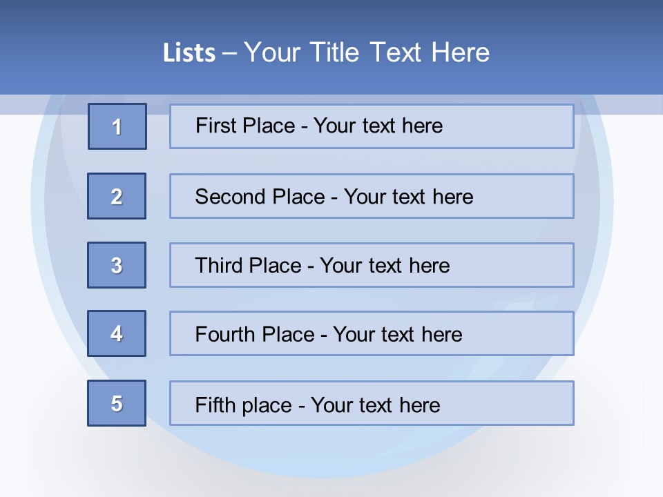 Eye Blue Menu PowerPoint Template