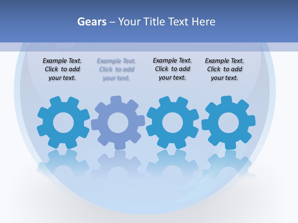 Eye Blue Menu PowerPoint Template