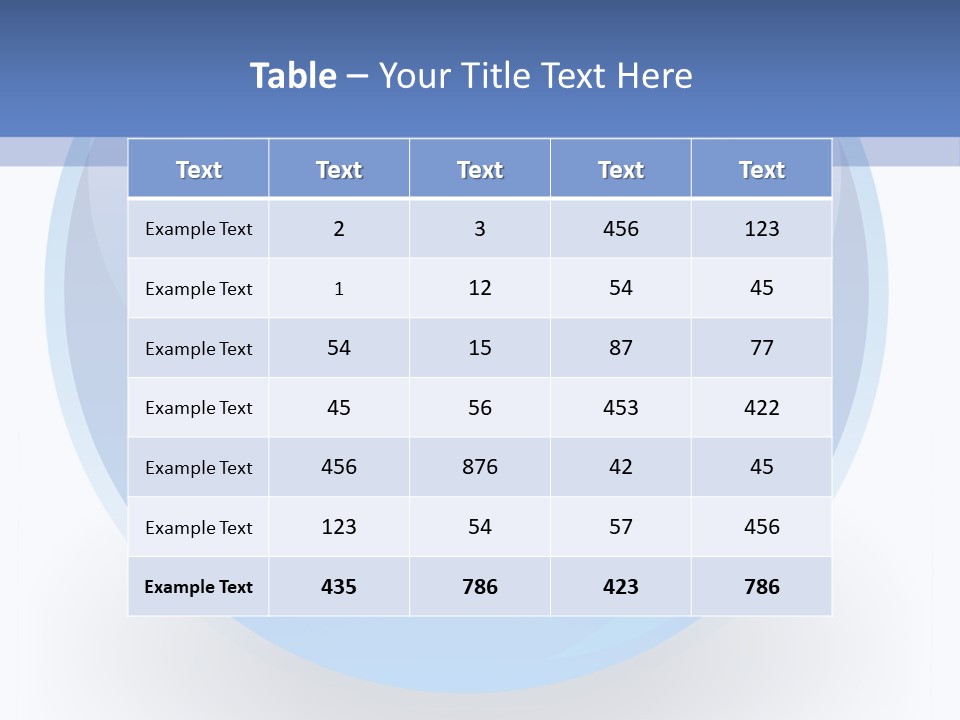 Eye Blue Menu PowerPoint Template