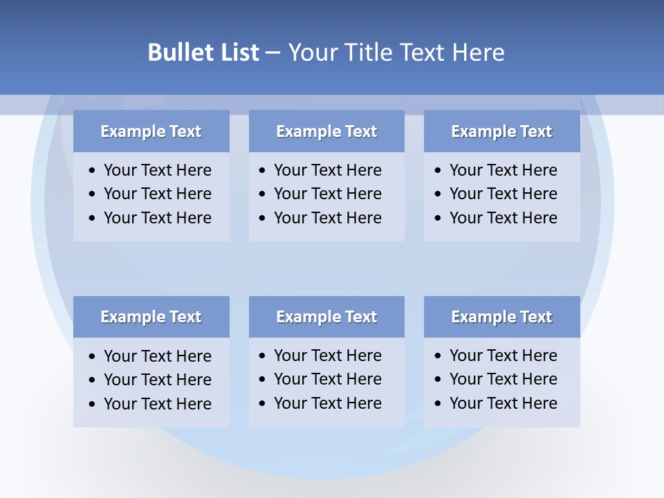 Eye Blue Menu PowerPoint Template