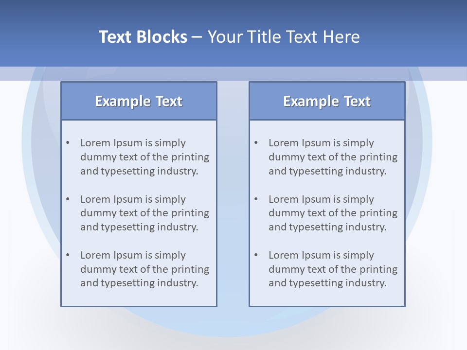 Eye Blue Menu PowerPoint Template