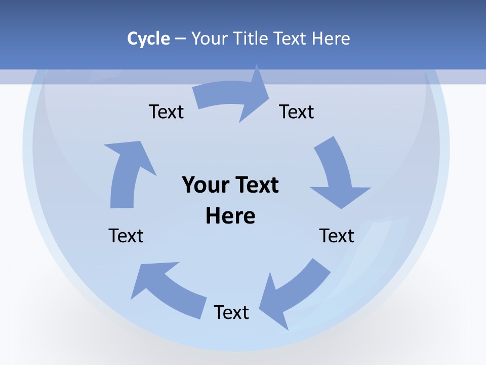 Eye Blue Menu PowerPoint Template