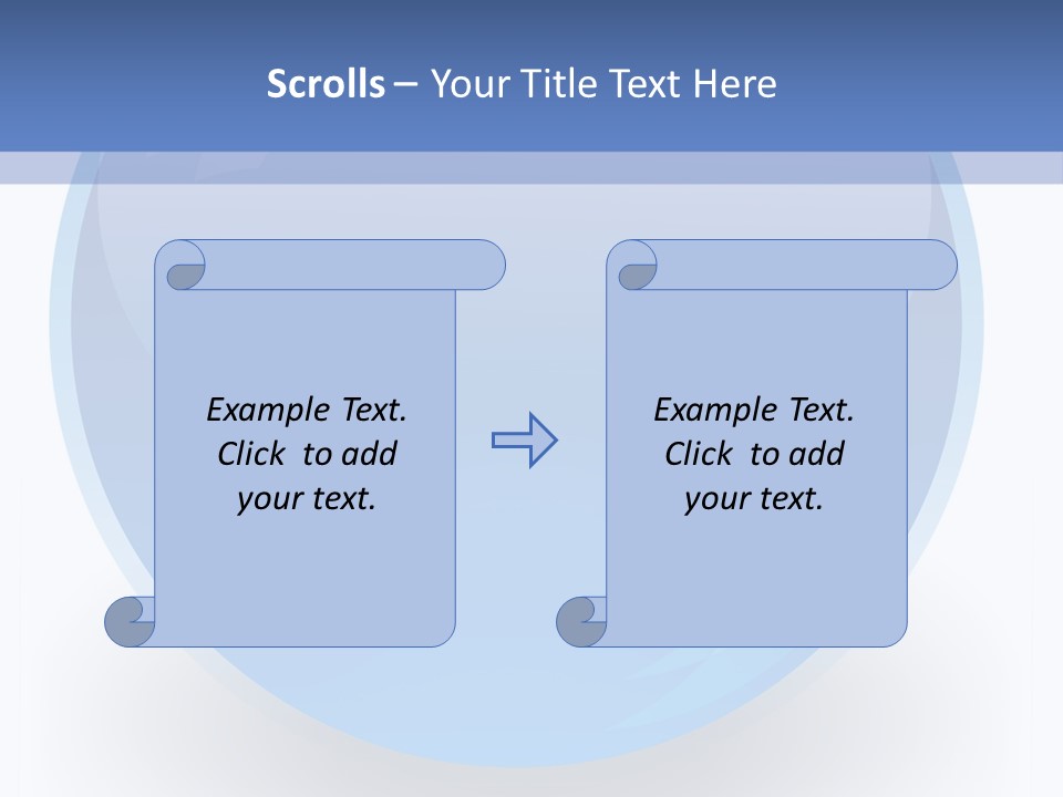 Eye Blue Menu PowerPoint Template