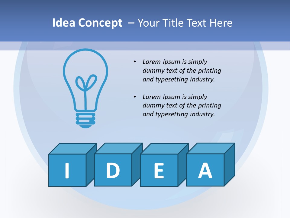 Eye Blue Menu PowerPoint Template