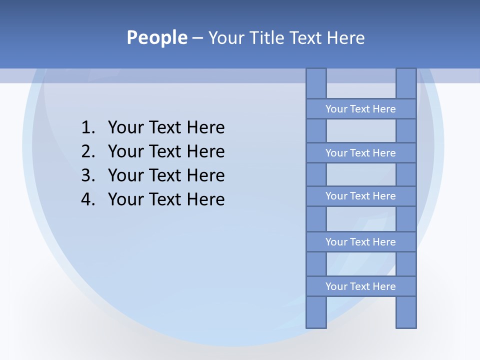 Eye Blue Menu PowerPoint Template