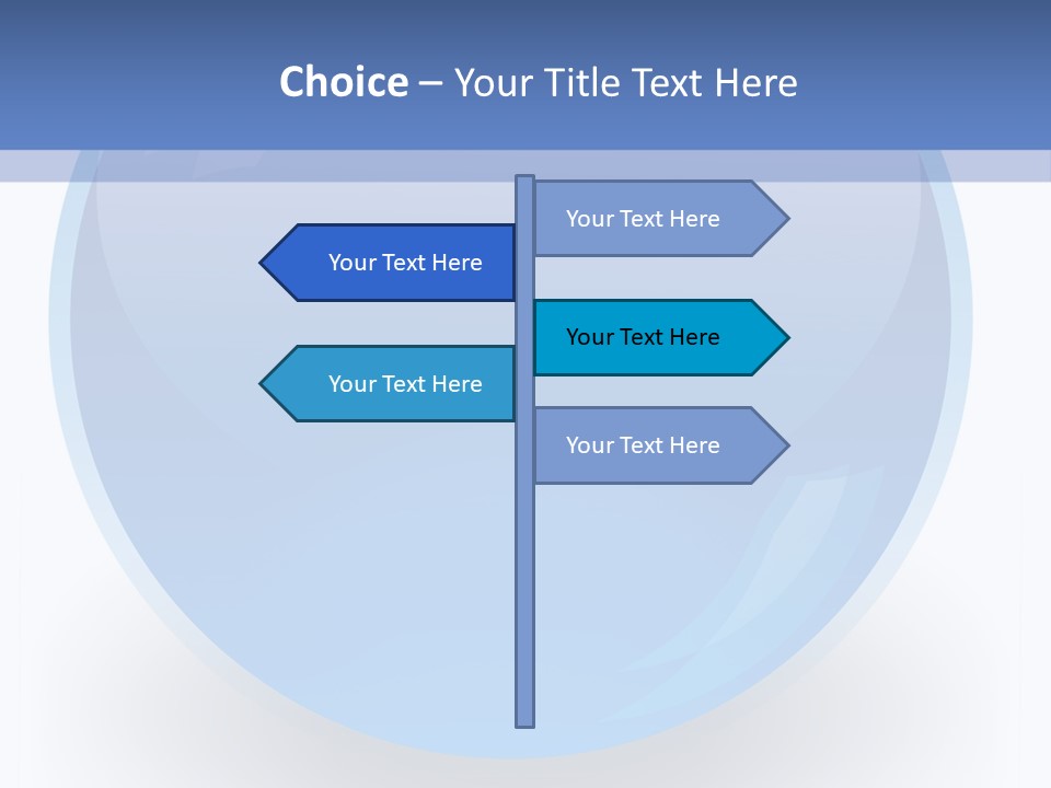 Eye Blue Menu PowerPoint Template
