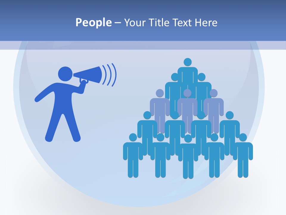 Eye Blue Menu PowerPoint Template