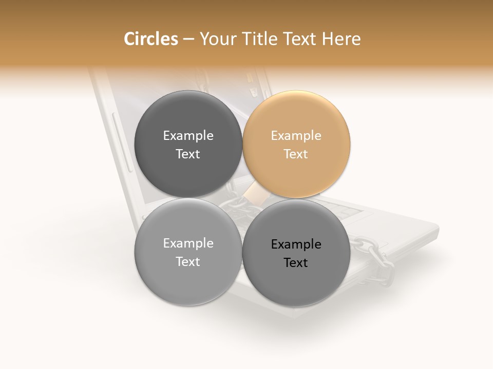 Secure Laptop White PowerPoint Template