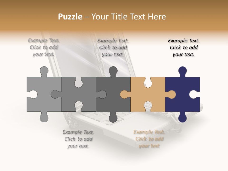 Secure Laptop White PowerPoint Template