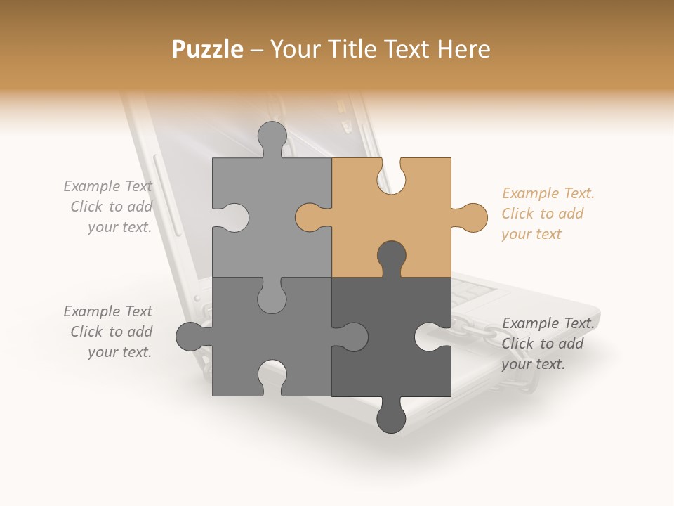 Secure Laptop White PowerPoint Template