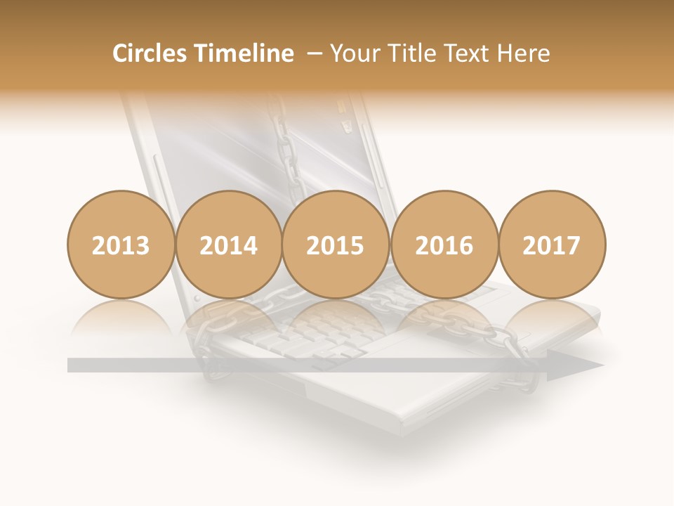 Secure Laptop White PowerPoint Template